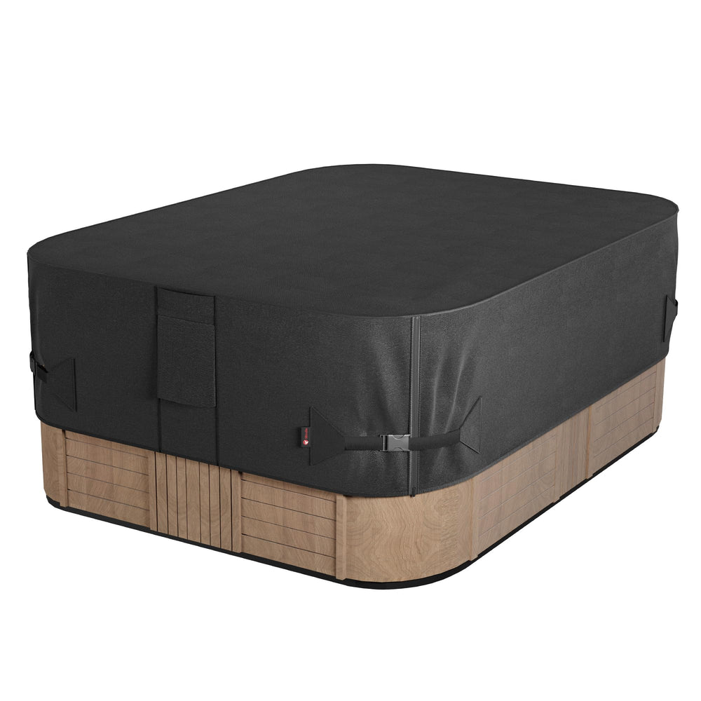 iBirdie front view showing full cover protecting spa