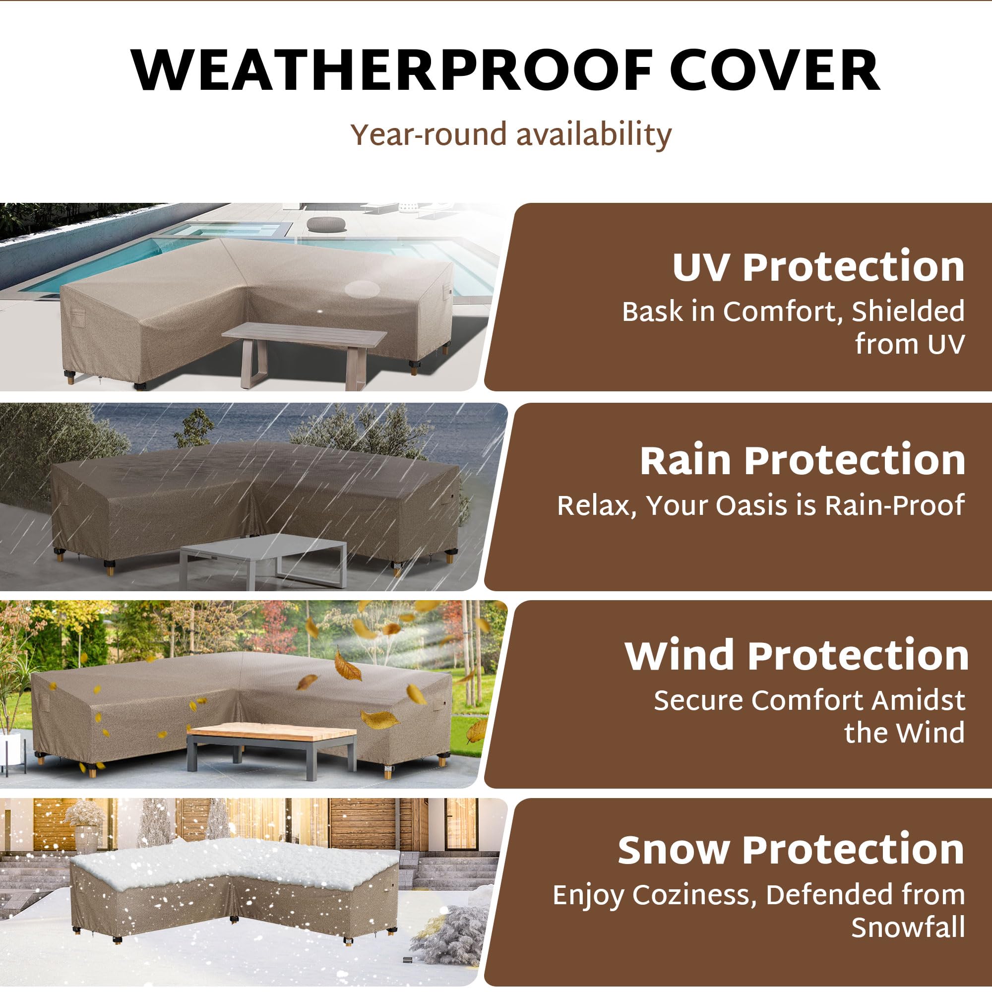 iBirdie leg snap anchoring system holding cover in place during gusts