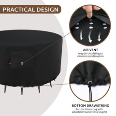 iBirdie side profile on a round fire pit demonstrating complete side protection