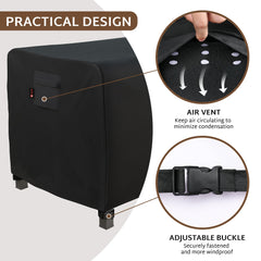 iBirdie side profile illustrating fit on rectangular fire pit