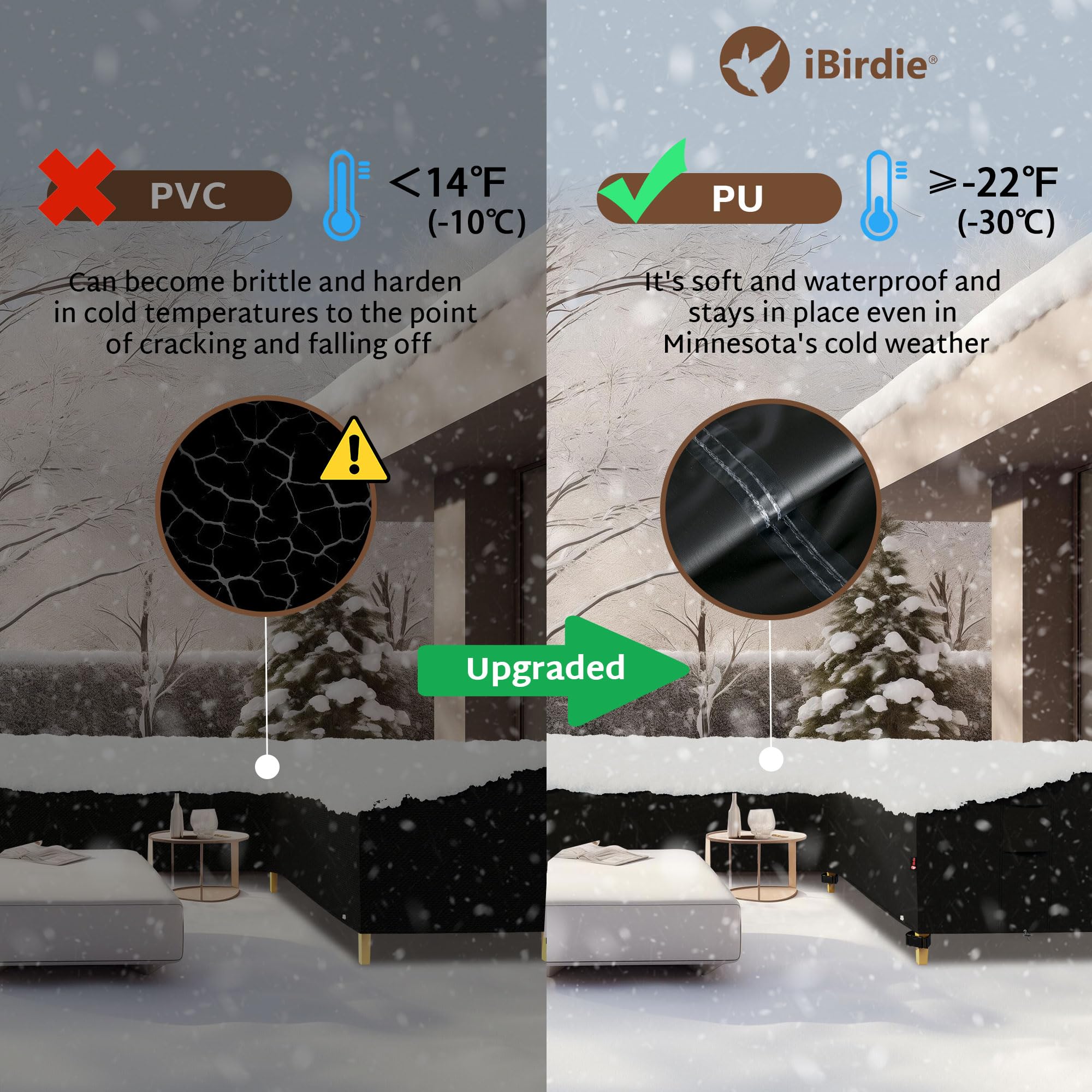iBirdie side vent detail preventing condensation and improving airflow
