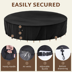 iBirdie adjustable straps and elastic hem securing cover in wind