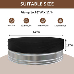 iBirdie top-down image with measurements, showing precise 98x98x12 fit