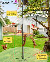 iBorn baffle on shepherd hook showing scale and proper pole compatibility