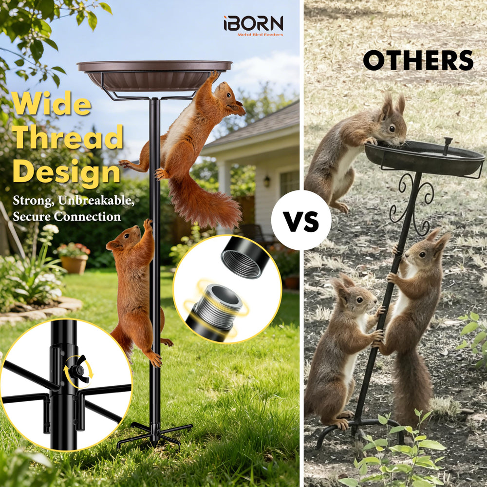 iBorn assembled feeder in garden attracting birds and enhancing yard life benefit