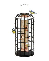 iBorn copper-plated feeder front view showing durable anti-squirrel design and garden fit