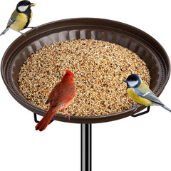 iBorn front view of full feeder showing stable tray and bronze finish benefit durability