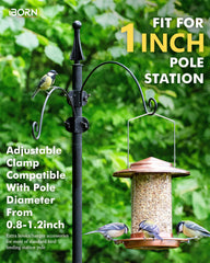 iBorn installed on a shepherd's hook demonstrating compatibility benefit
