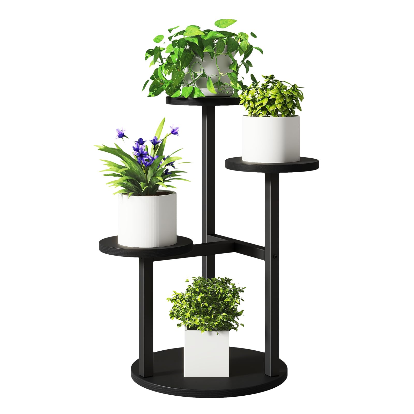 IBUYKE front view showing four-tier plant display and space-saving benefit