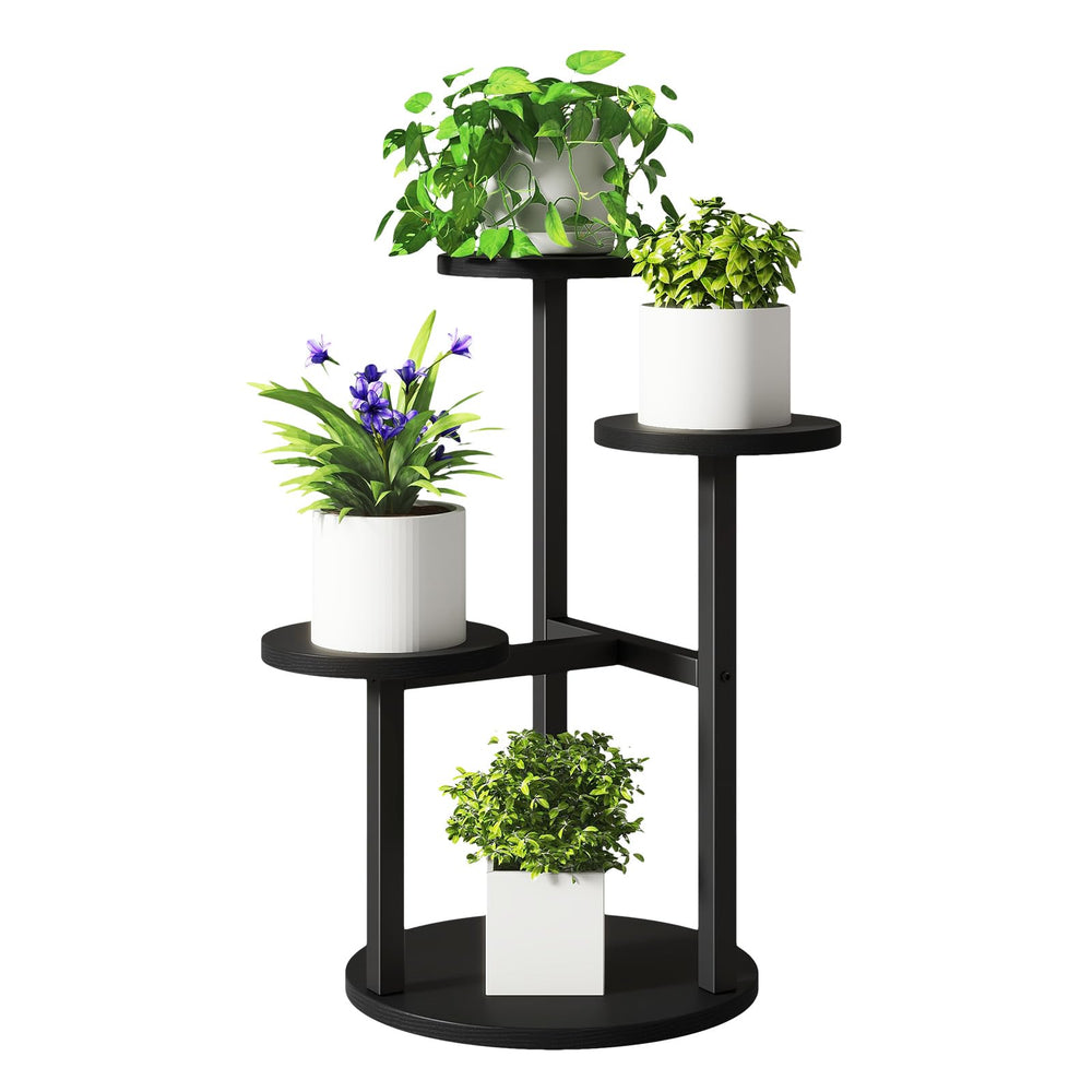 IBUYKE front view showing four-tier plant display and space-saving benefit