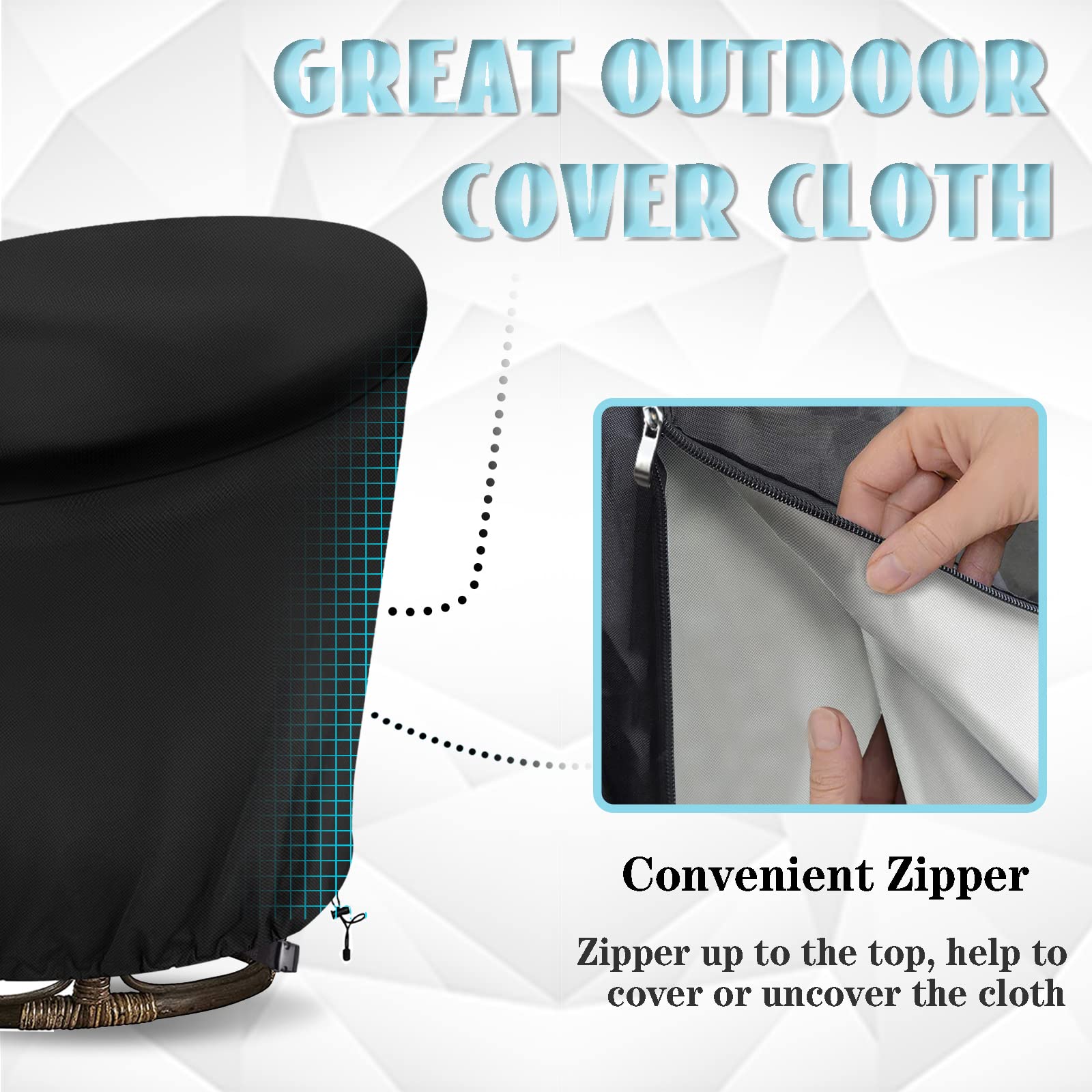 Iceberg Elf drawstring and buckle securing hem to prevent wind lift