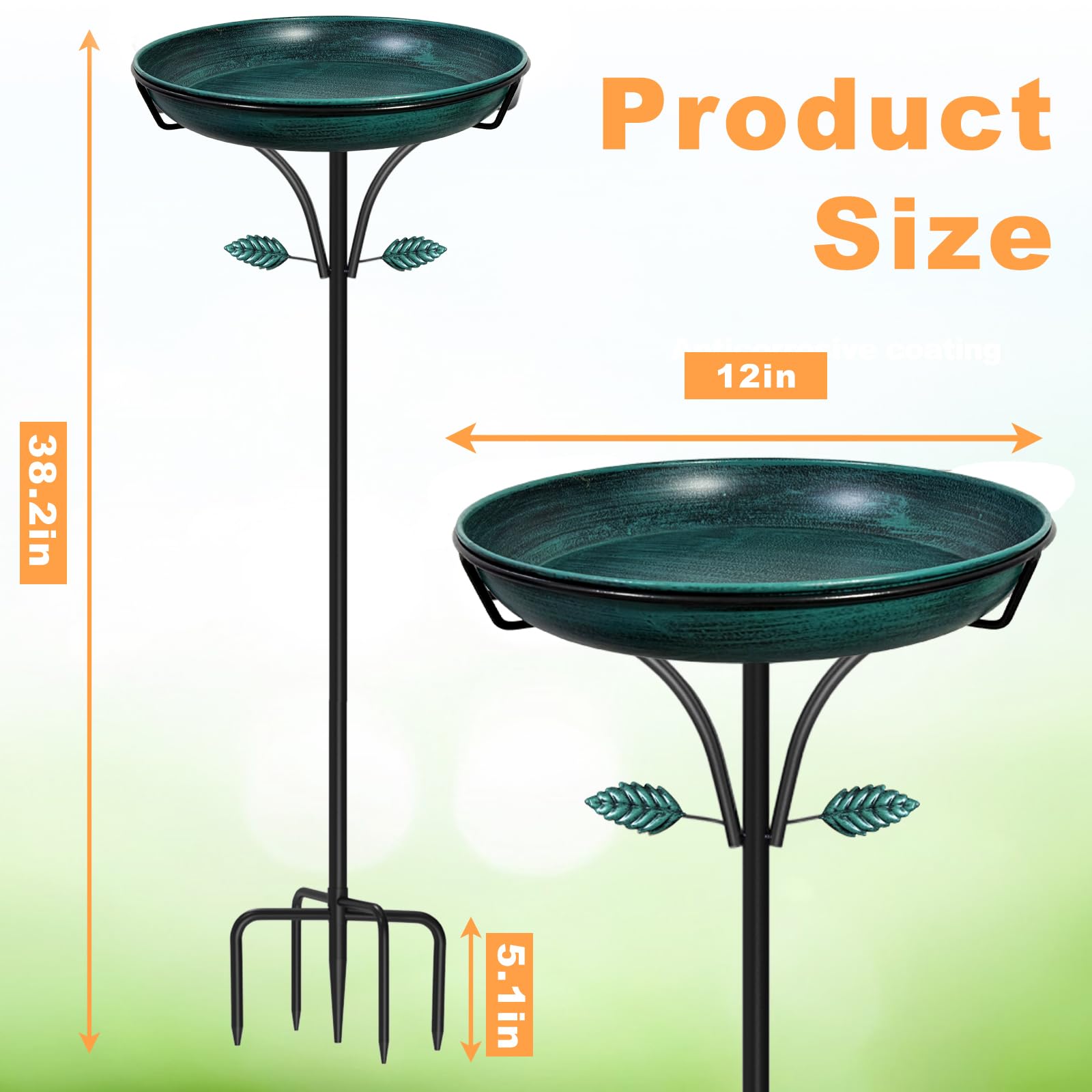 iCHKED five-pronged base and stake inserted in soil for solid wind resistance