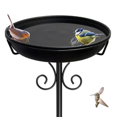 iCHKED bird bath front view showing full height and elegant silhouette, durable design