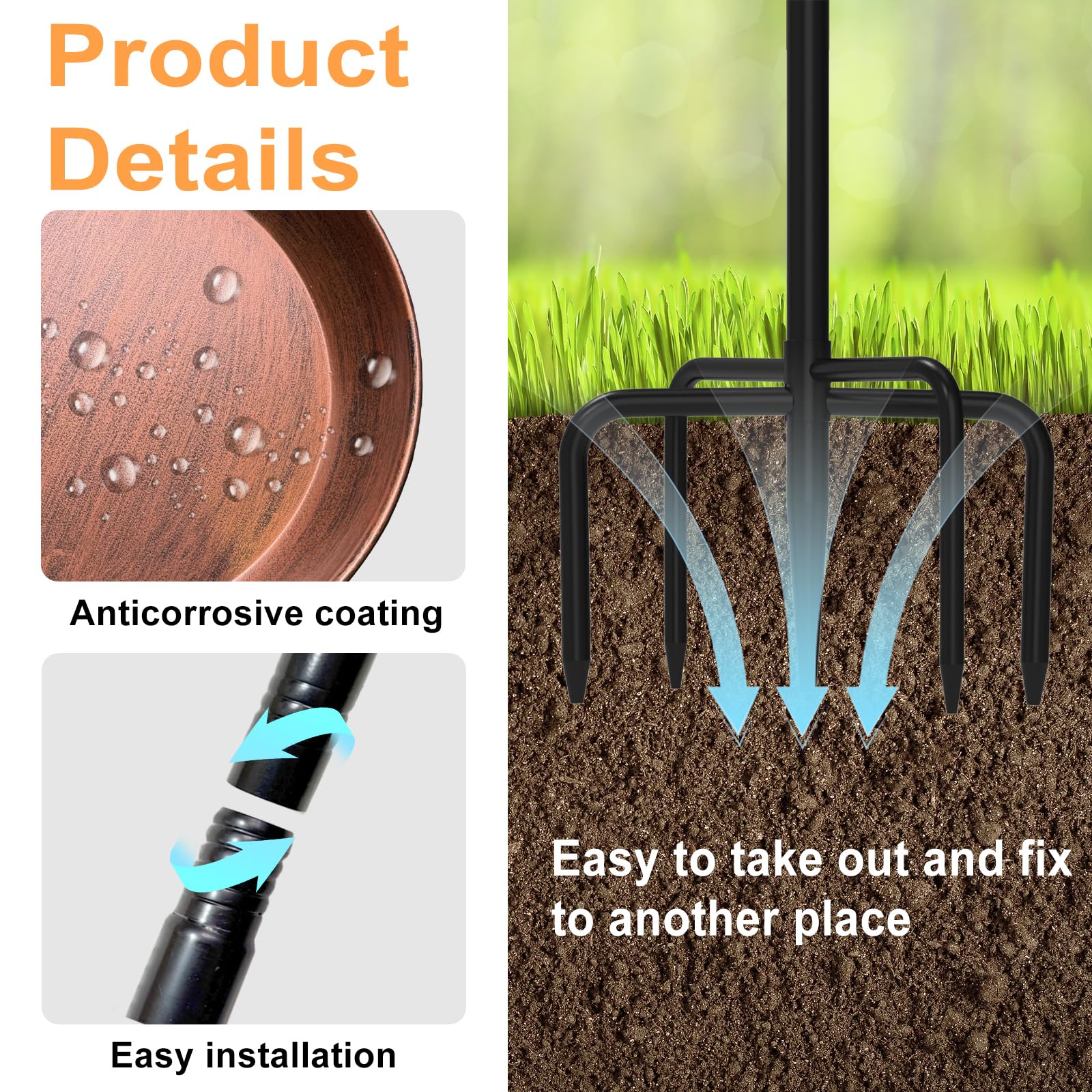 iCHKED stake installed in lawn showing sturdiness benefit and placement