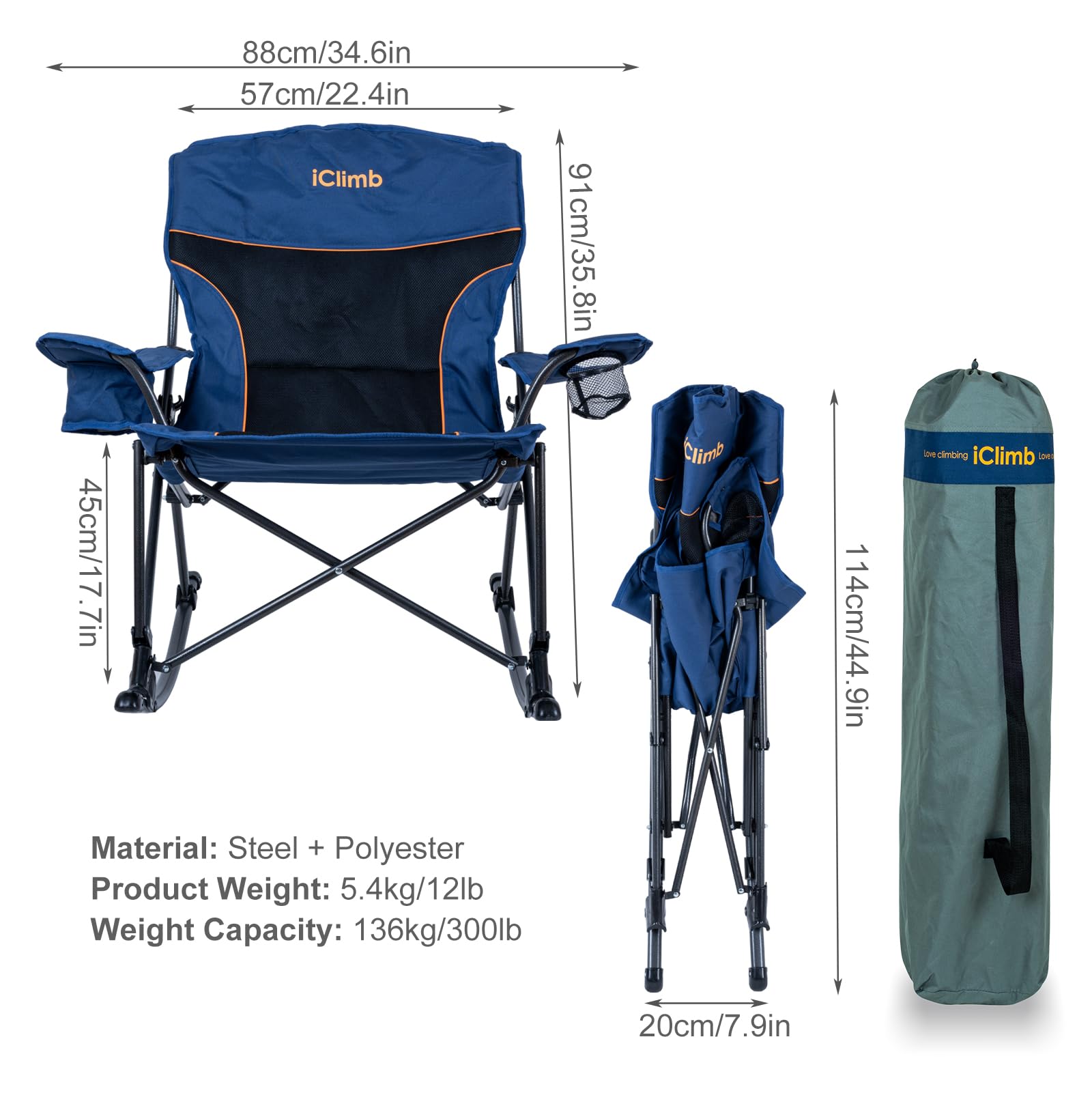 iClimb seated person showing chair scale and easy access benefit