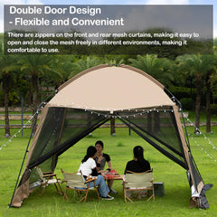 iCool door zipper detail demonstrating reversible zippers for easy access and security