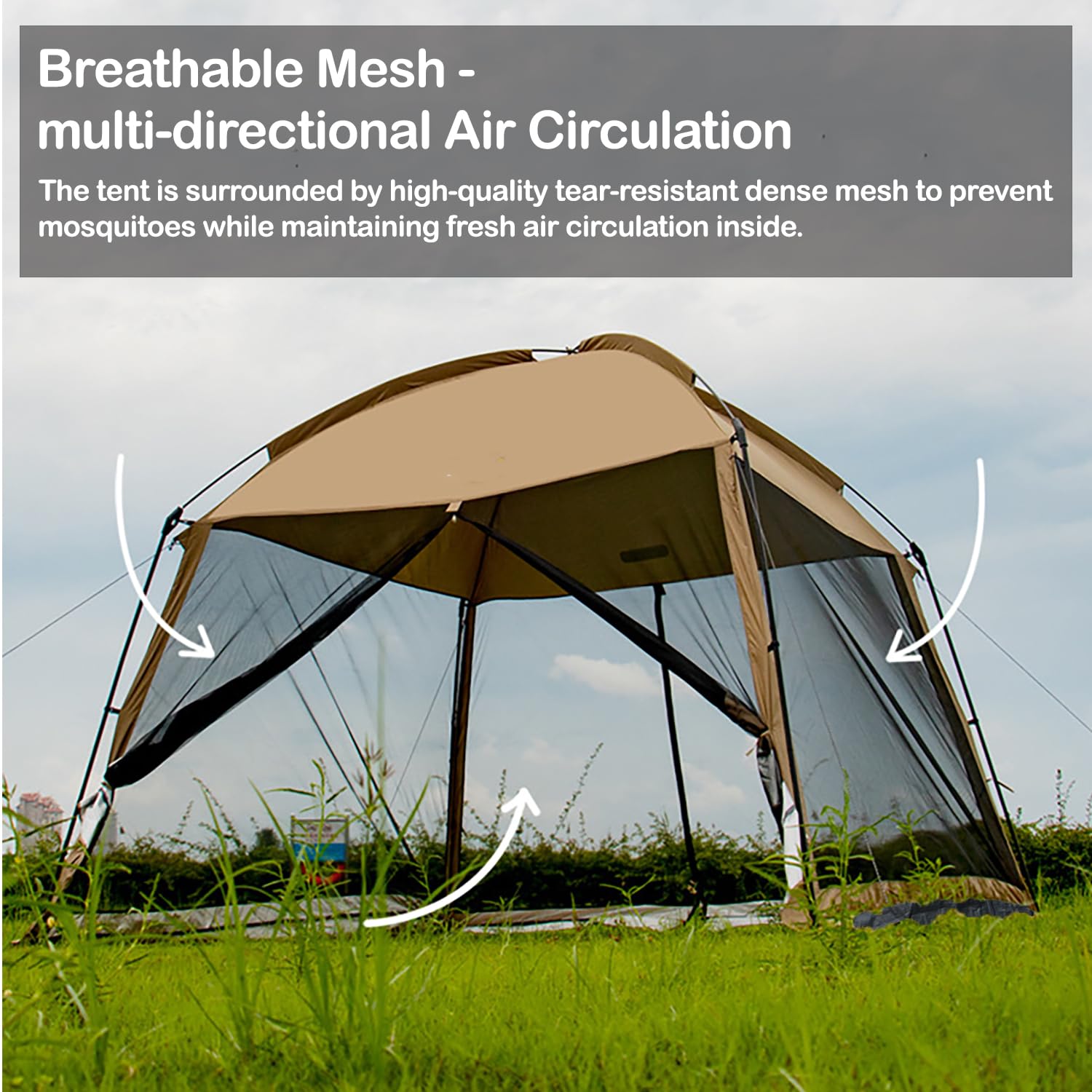 iCool sturdy fiberglass and metal pole frame showing reliable structural support