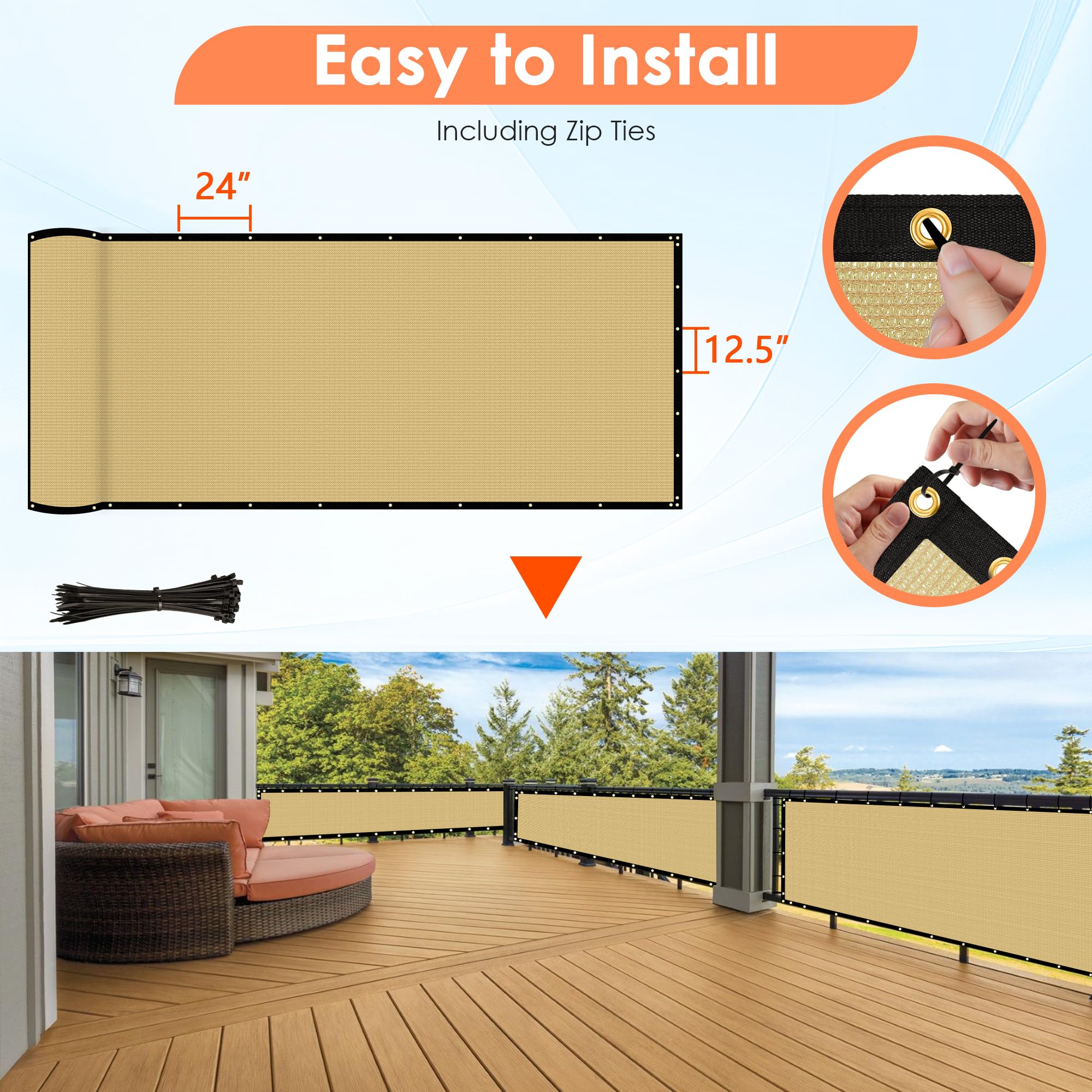 i COVER balcony installation giving privacy and airflow for apartment patios
