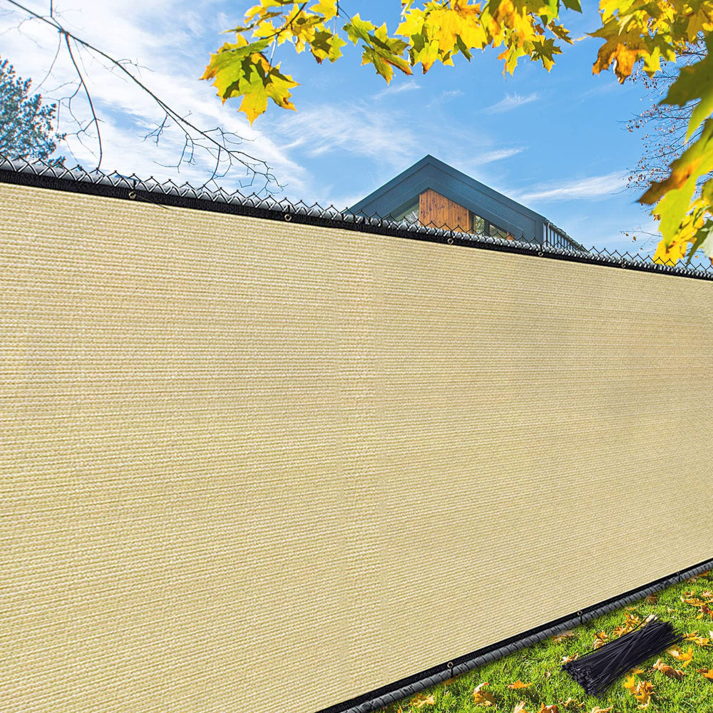 i COVER front view of full 4x50ft panel showing privacy and neat finish