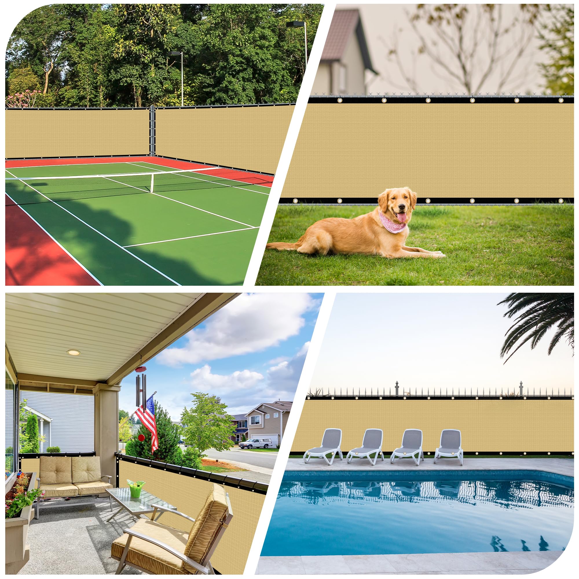 i COVER screen installed on chain-link fence creating instant privacy