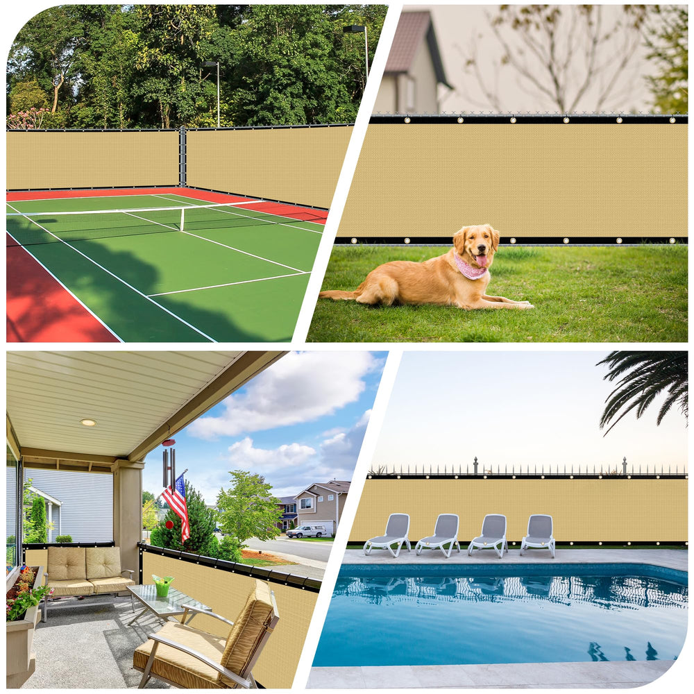 i COVER screen installed on chain-link fence creating instant privacy