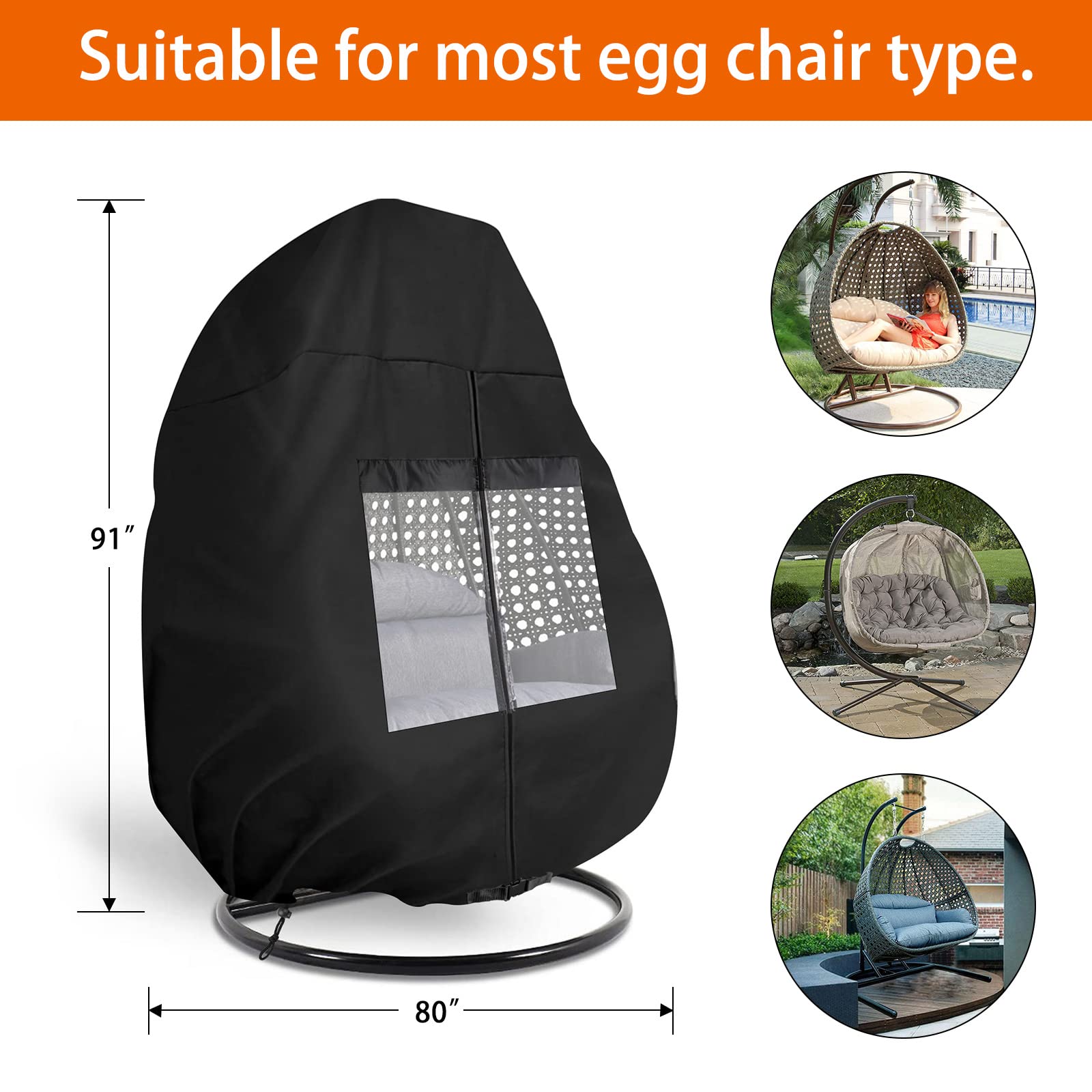 i COVER internal Velcro strap anchored to chair top for snug fit