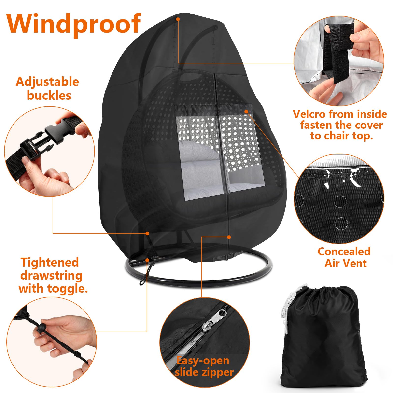 i COVER clear transparent window detail showing view-through benefit