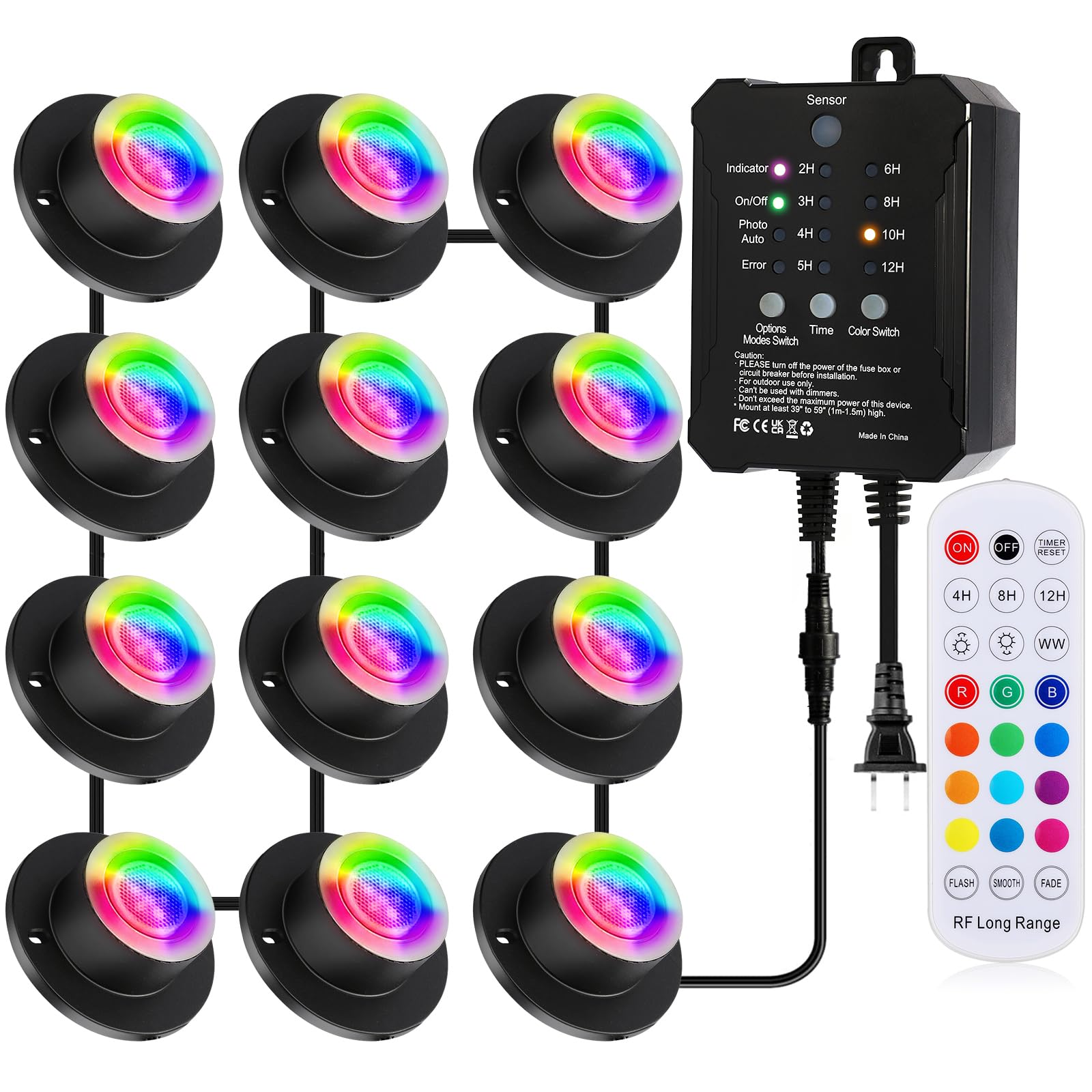iCreating pond lights front packaging showing full kit and benefits