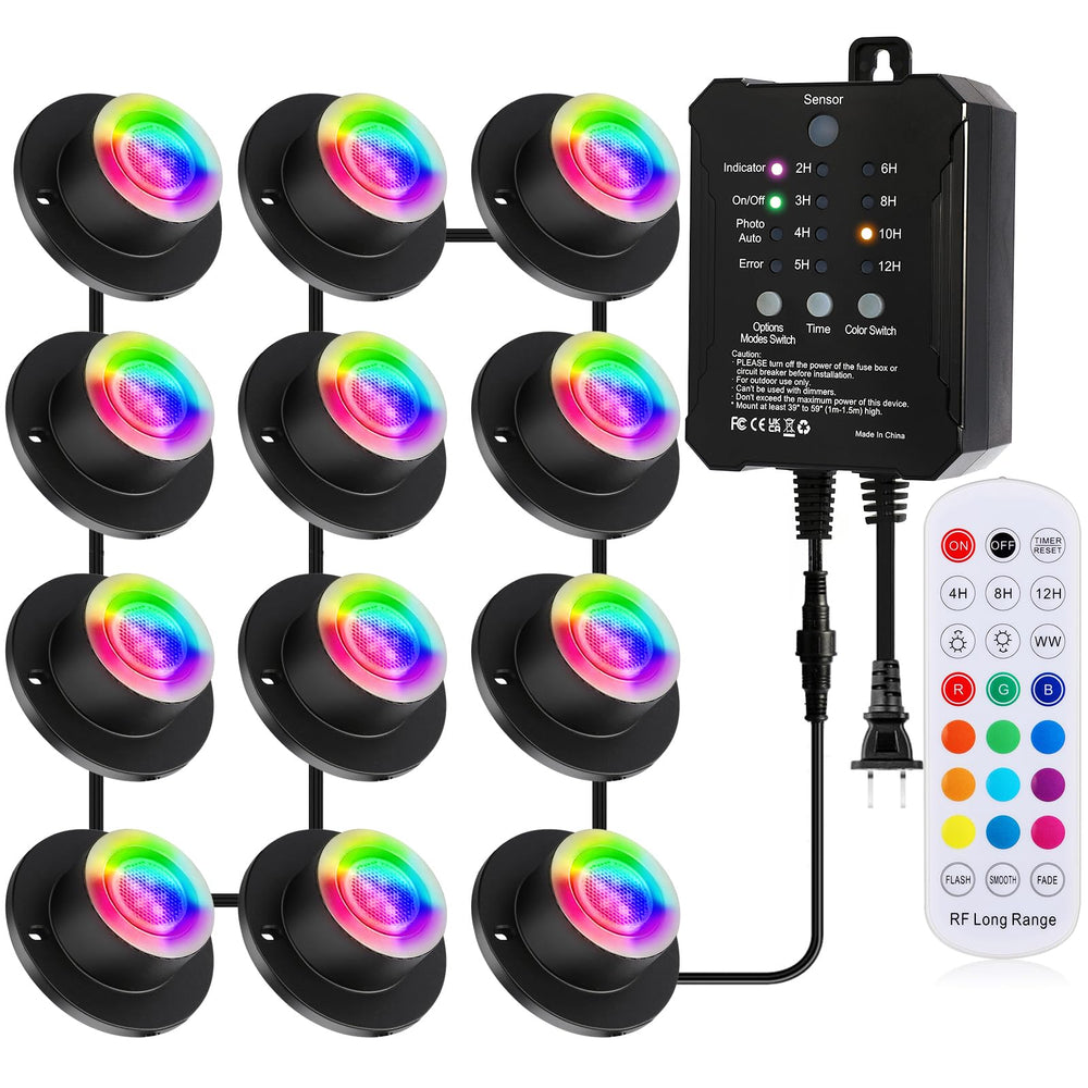 iCreating pond lights front packaging showing full kit and benefits
