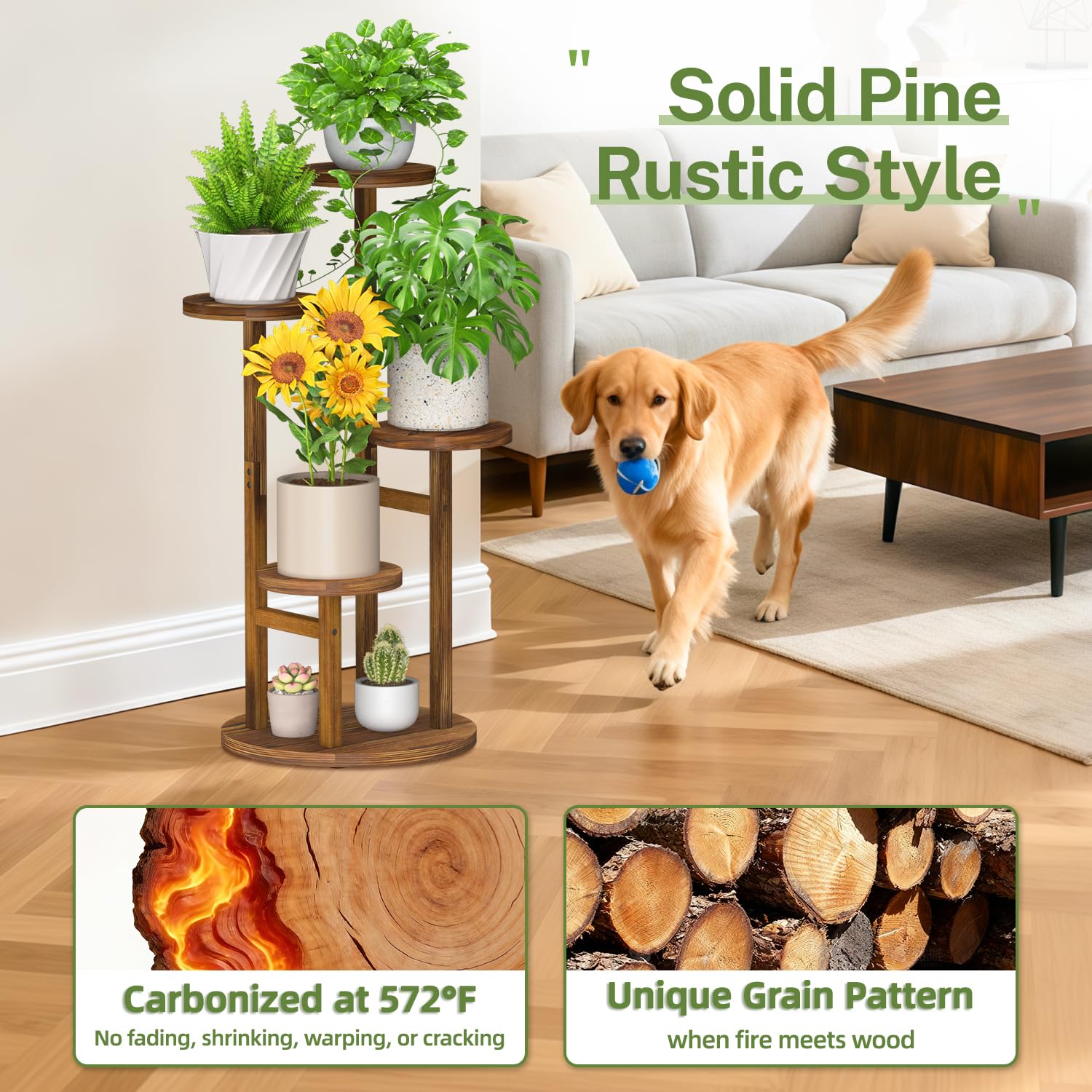 iDavosic.ly pine grain close-up highlighting durable solid-wood construction benefit