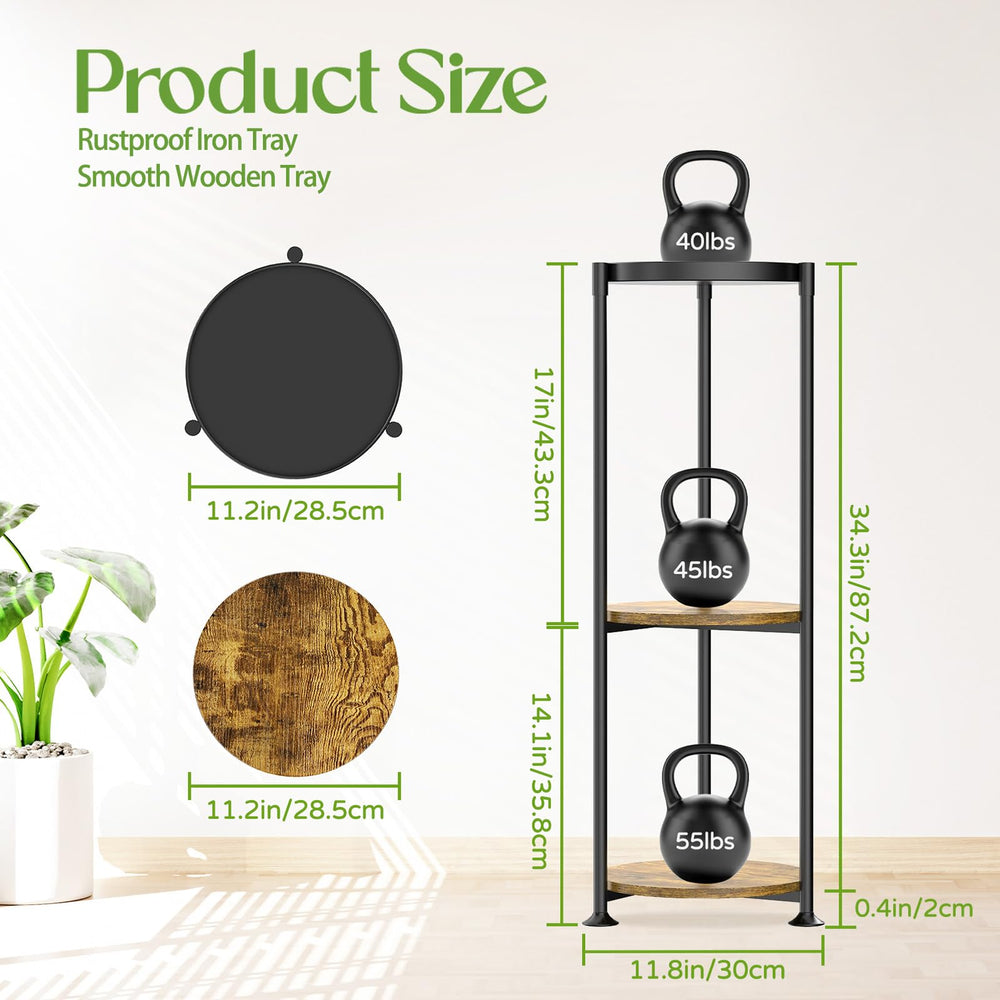 iDavosic.ly close-up of 11-inch tray showing roomy support for larger pots