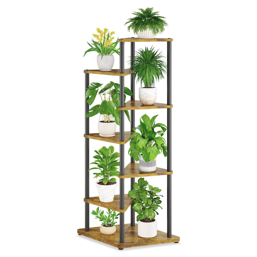 iDavosic.ly front view of full 6-tier stand showing organized plant display benefit