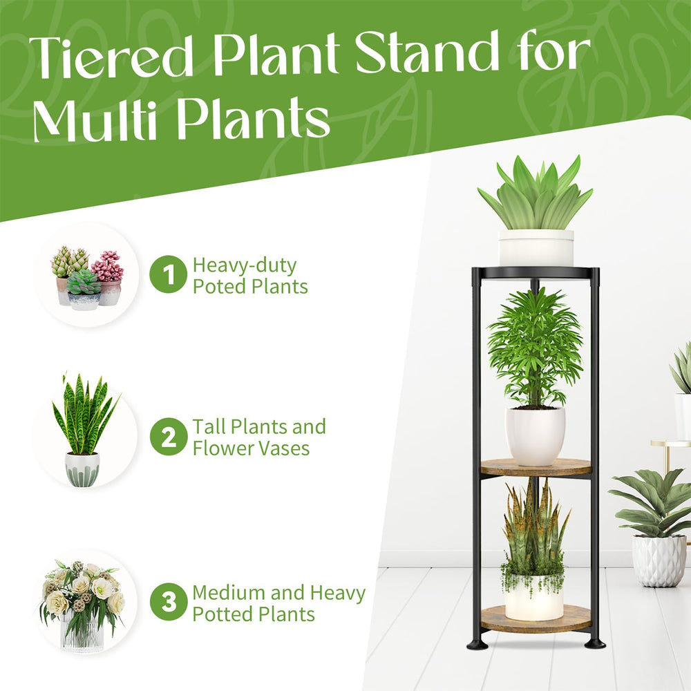 iDavosic.ly stand in living room displaying multiple plants for stylish décor
