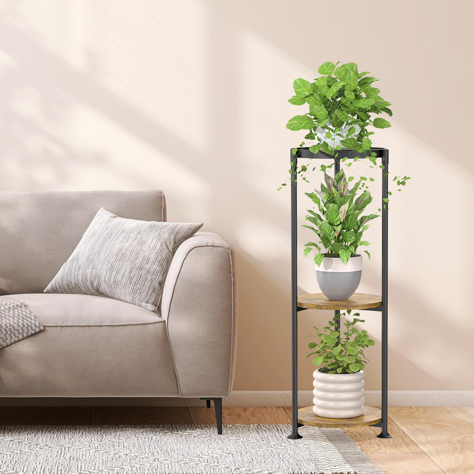 iDavosic.ly stand next to potted plants showing height and scale for planning