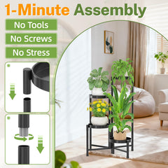 iDavosic.ly close-up of seamless 7.9-inch tray rim protecting plants and containing spills