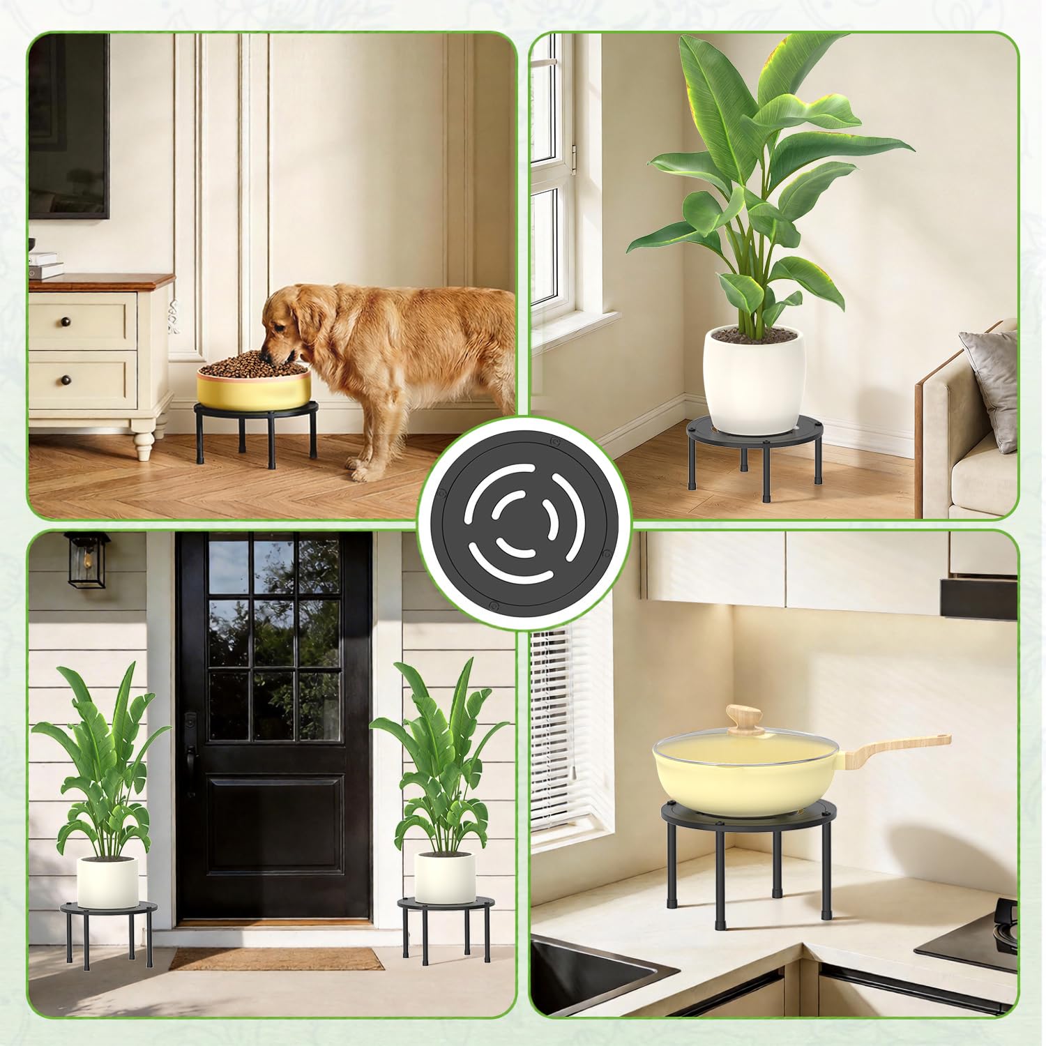 iDavosic.ly five stands shown at different heights for tiered display versatility