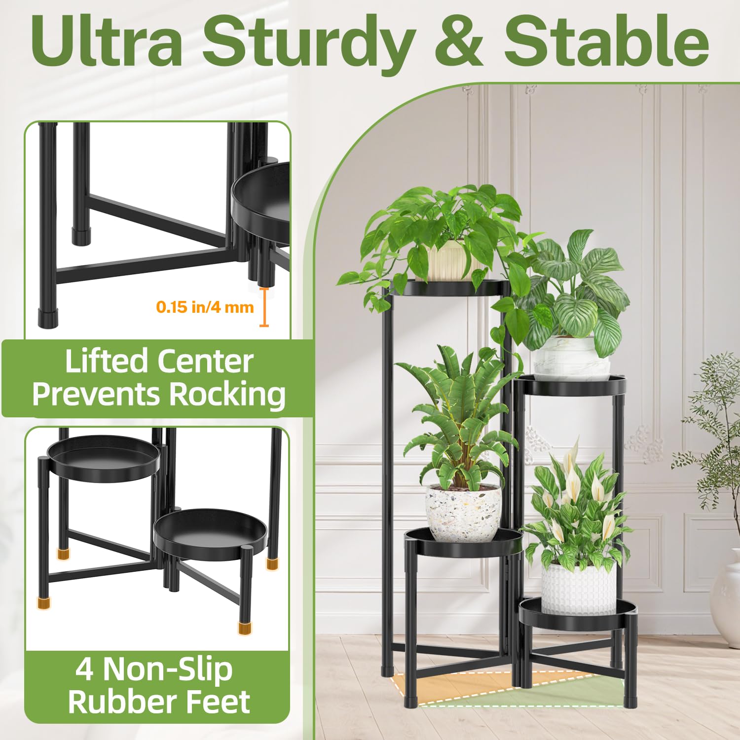 iDavosic.ly metal leg with protective cap preventing floor scratches and adding stability