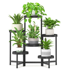 iDavosic.ly front view of 6-tier stand showing neat vertical plant display and space saving