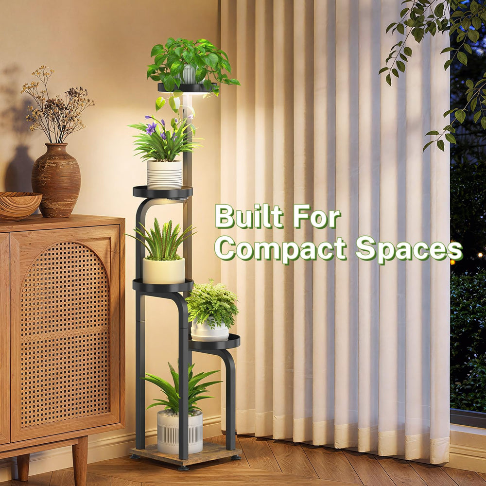 iDavosic.ly bottom shelf storing extra pots to expand display capacity
