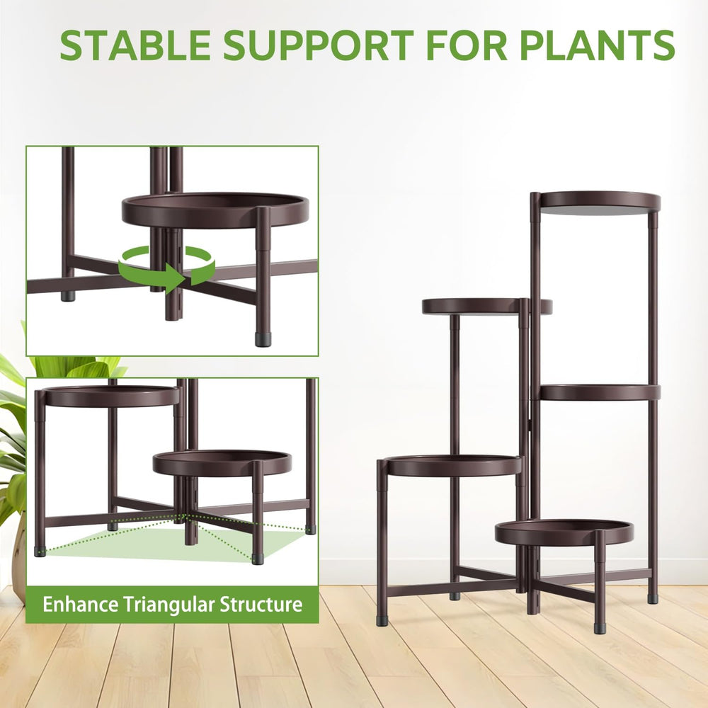 iDavosic.ly folded plant stand compactly stored, easy-to-collapse benefit