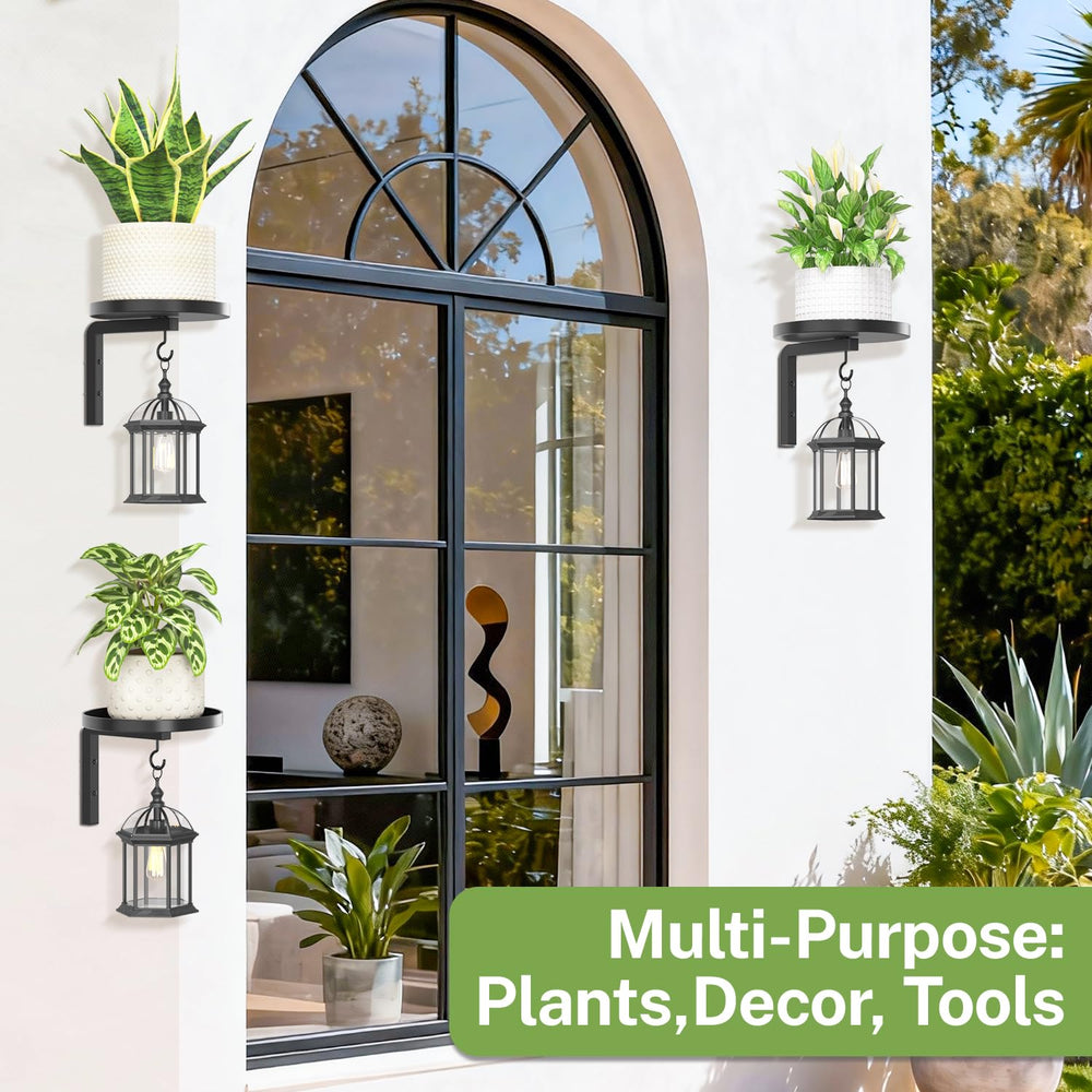iDavosic.ly balcony display with three holders creating a vertical plant wall