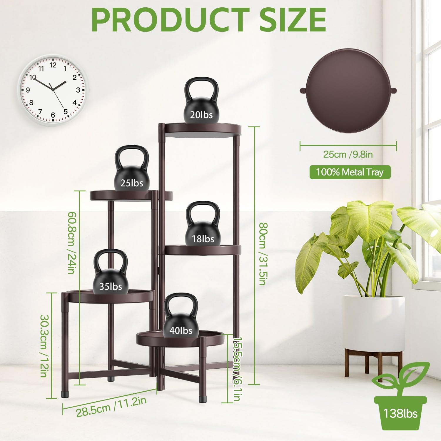 iDavosic.ly plant stand styled in living room adding vertical greenery and elegance
