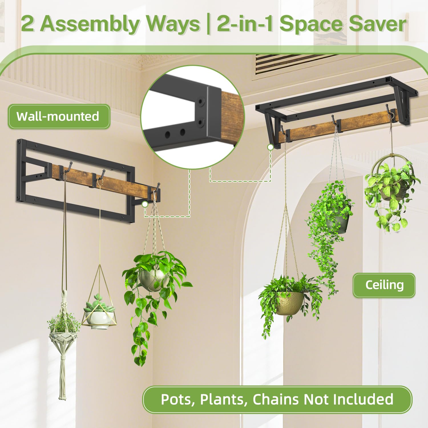 iDavosic.ly hanger beside a standard pot showing true size and fit