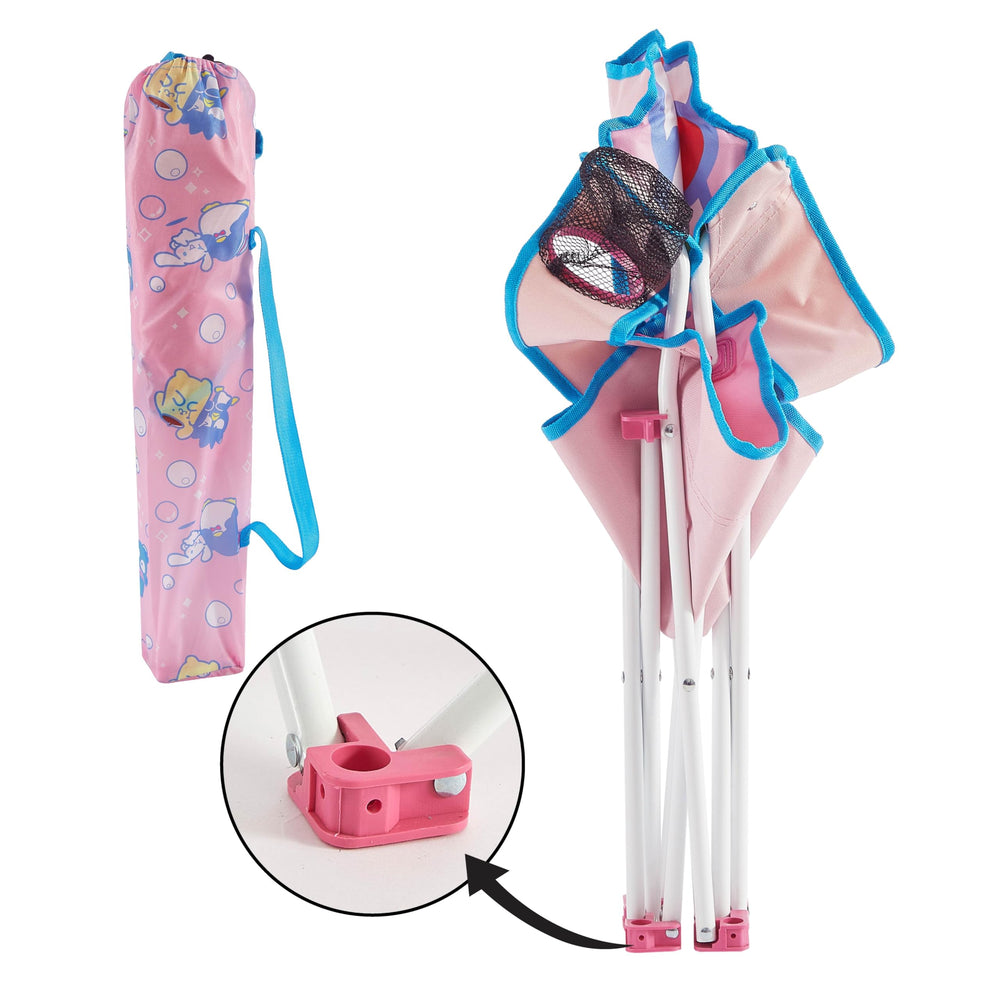 Idea Nuova Hello Kitty frame lock mechanism showing safety and stability
