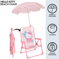 Idea Nuova Hello Kitty side profile showing safety lock and sturdy frame benefit of stability