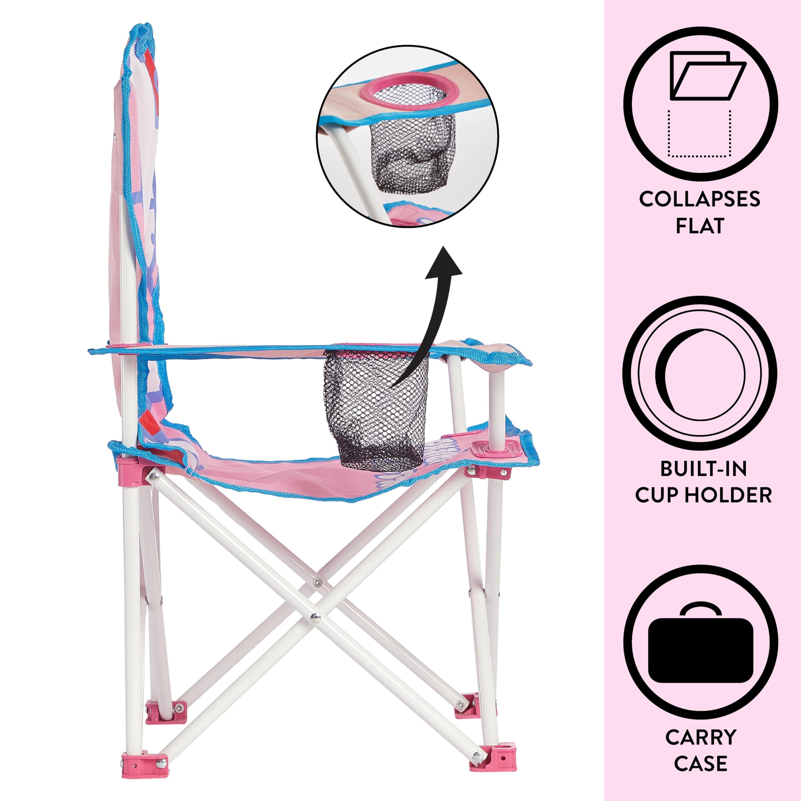 Idea Nuova Hello Kitty side profile highlighting high back and armrests for support