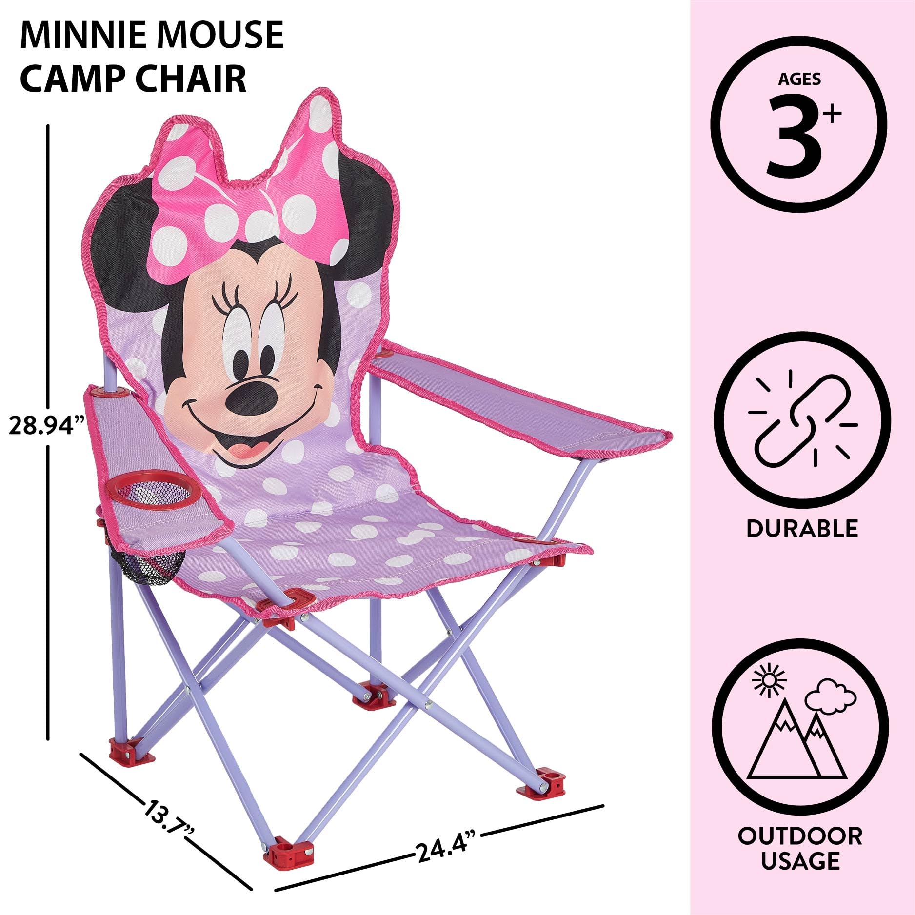 Idea Nuova Minnie folded with carry case for compact transport and easy storage