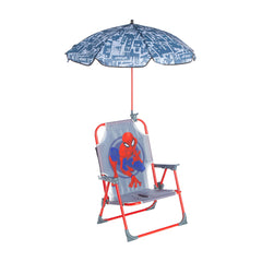Idea Nuova Spiderman front view showing colorful character seat and stable frame for fun