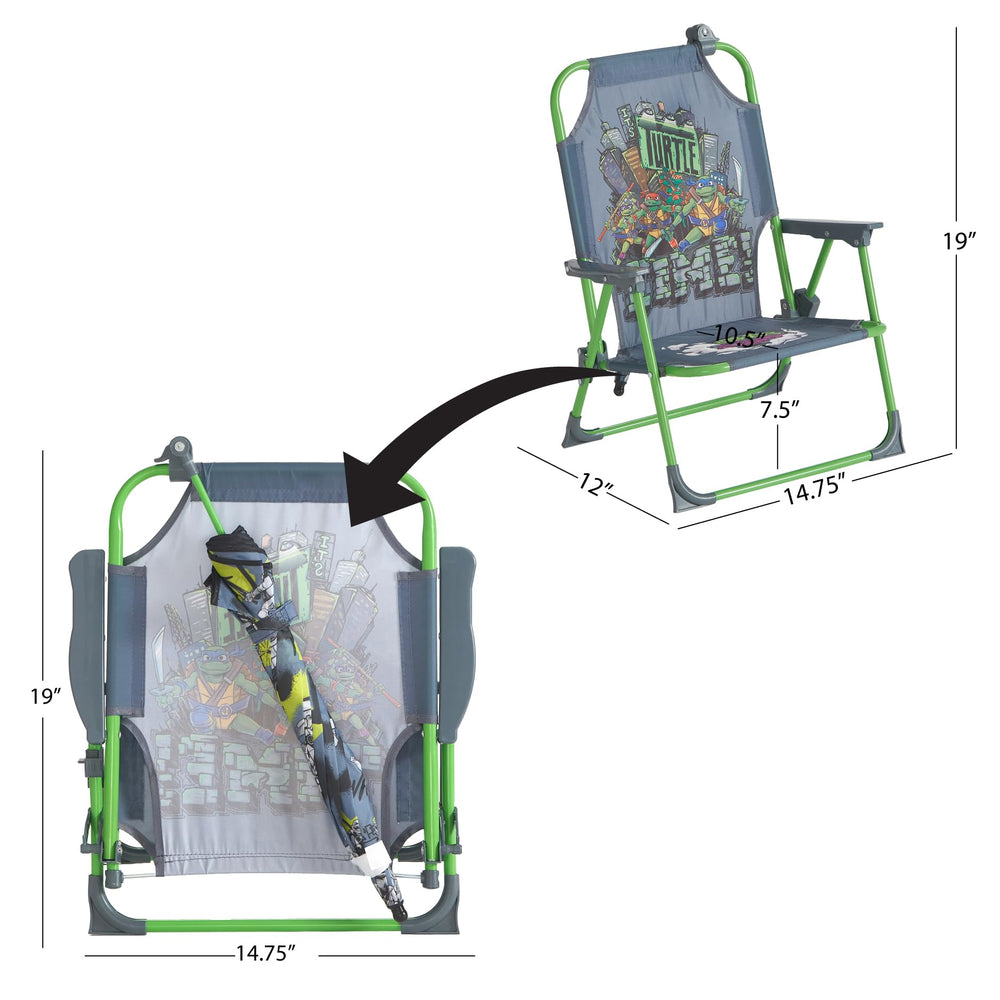 Idea Nuova TMNT folded flat for compact storage and easy transport
