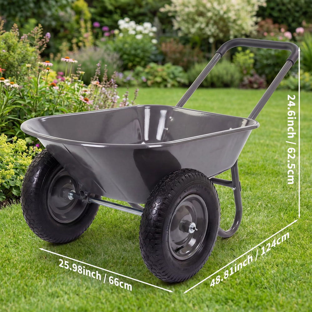 IDEALHOUSE close-up of dual wheels delivering improved stability and smoother rolling